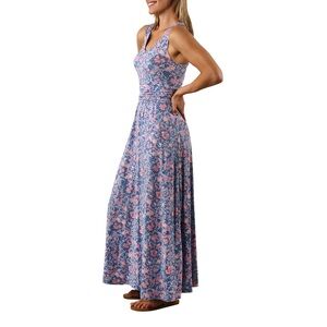 UV Skinz UPF 50+ V-Neck Floral Maxi Dress